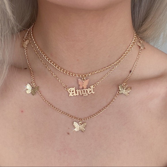 LAST ONE! butterfly angel layered necklace (buy 1 get two free!!!) - Picture 4 of 7